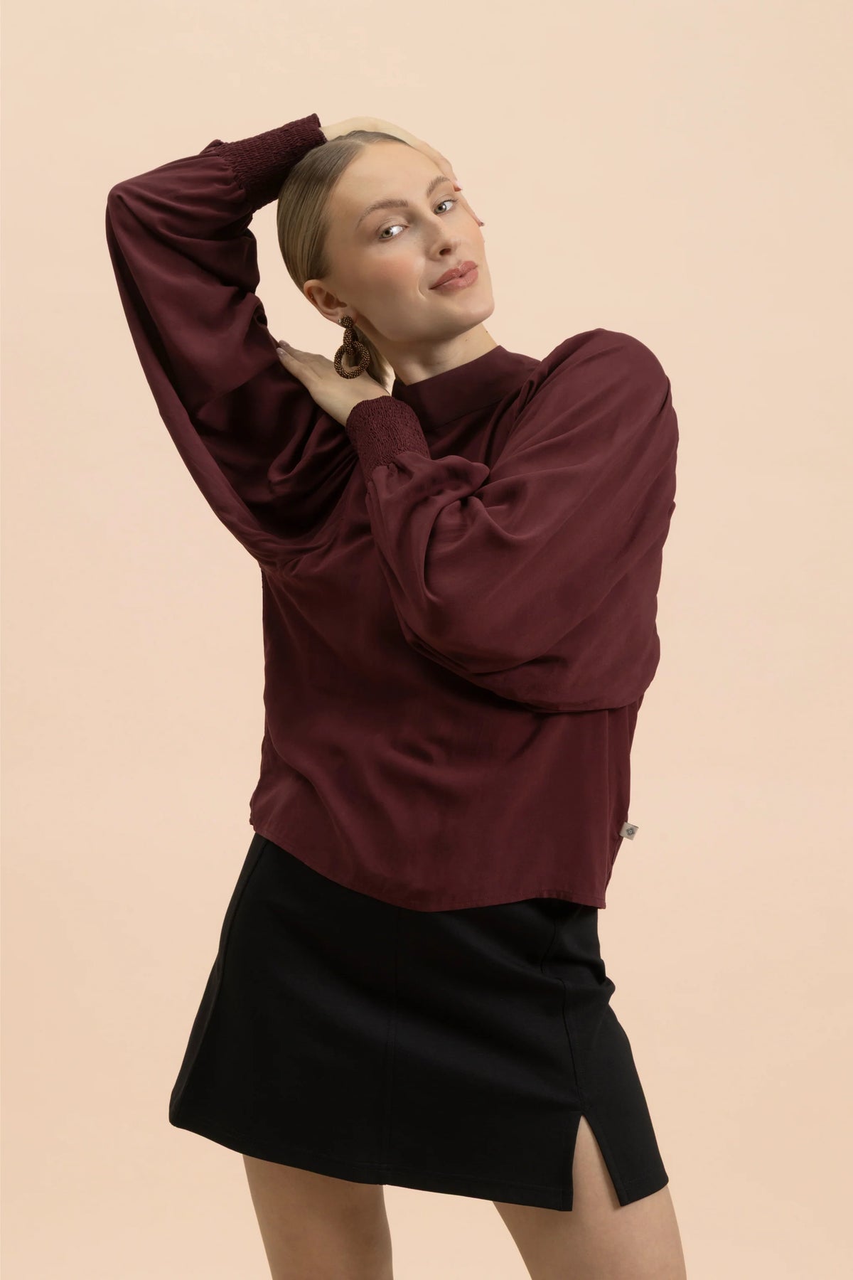 Puff Blouse - Merlot