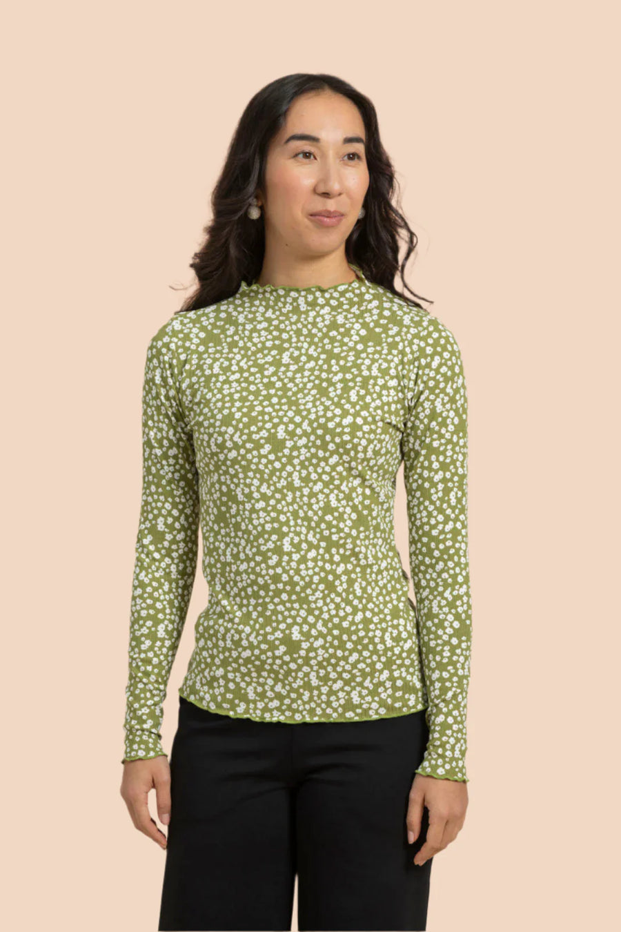 Rib Turtleneck - Flora Olive