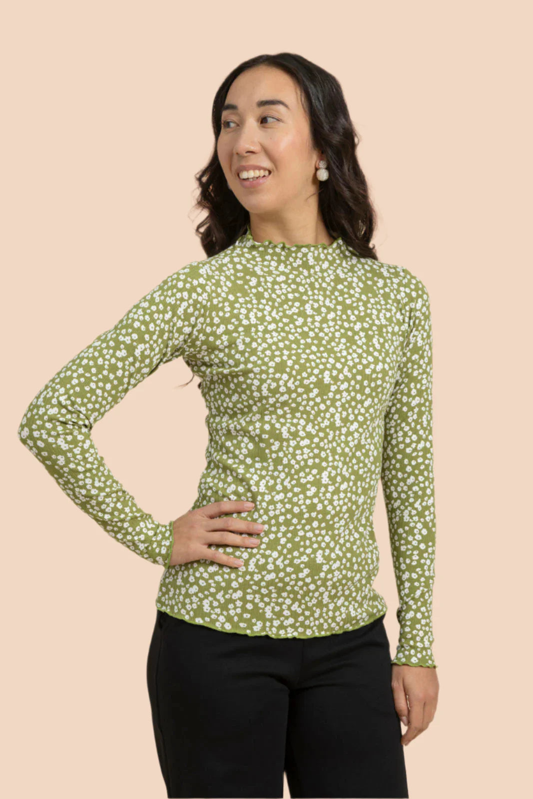 Rib Turtleneck - Flora Olive