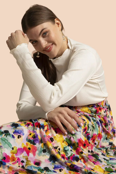 Rib Turtleneck - Offwhite