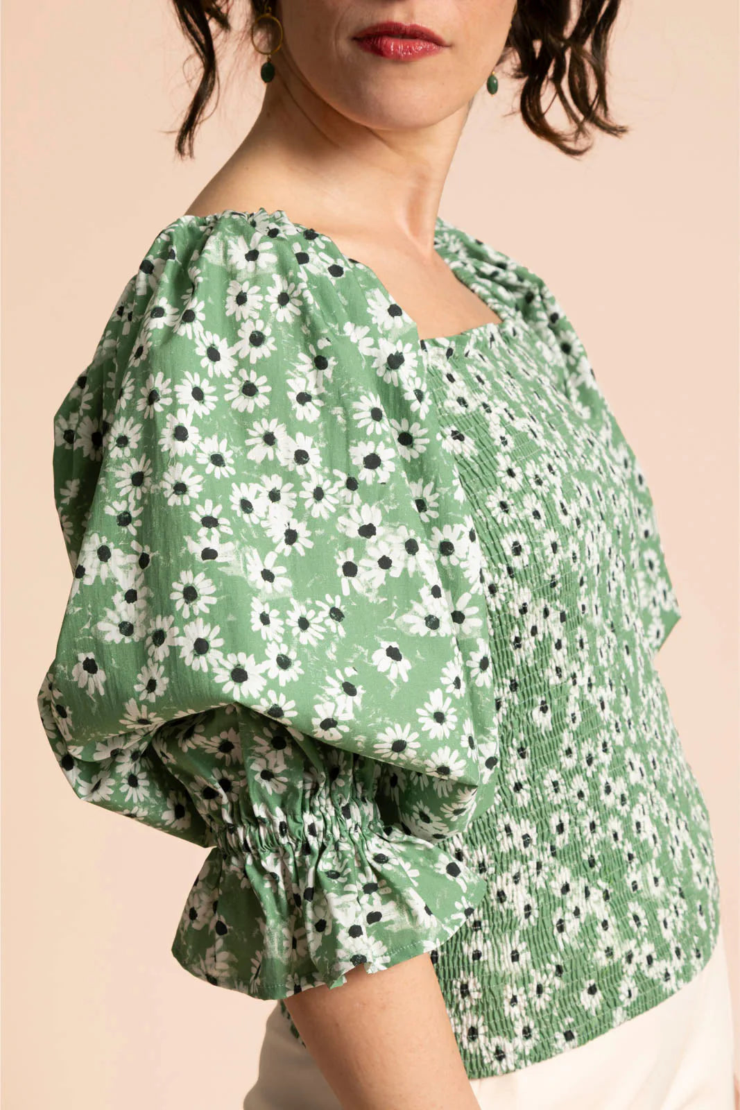 Smock Blouse - Daisy Sage
