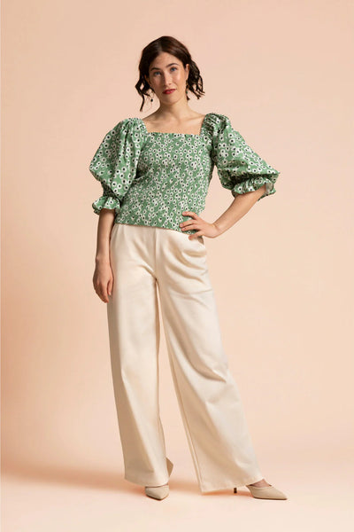 Smock Blouse - Daisy Sage