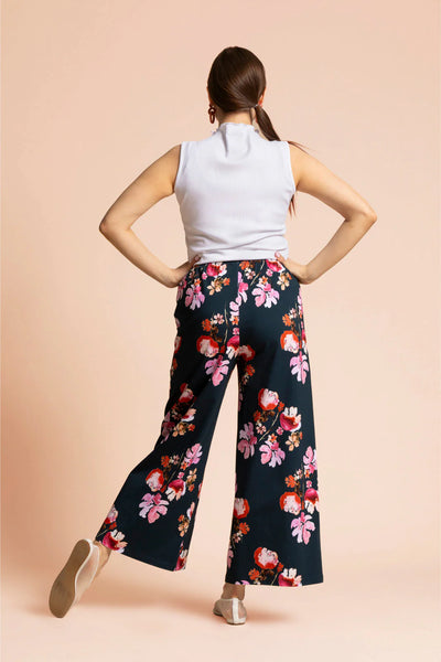 Soft Culottes - Cherry Blossom Navy