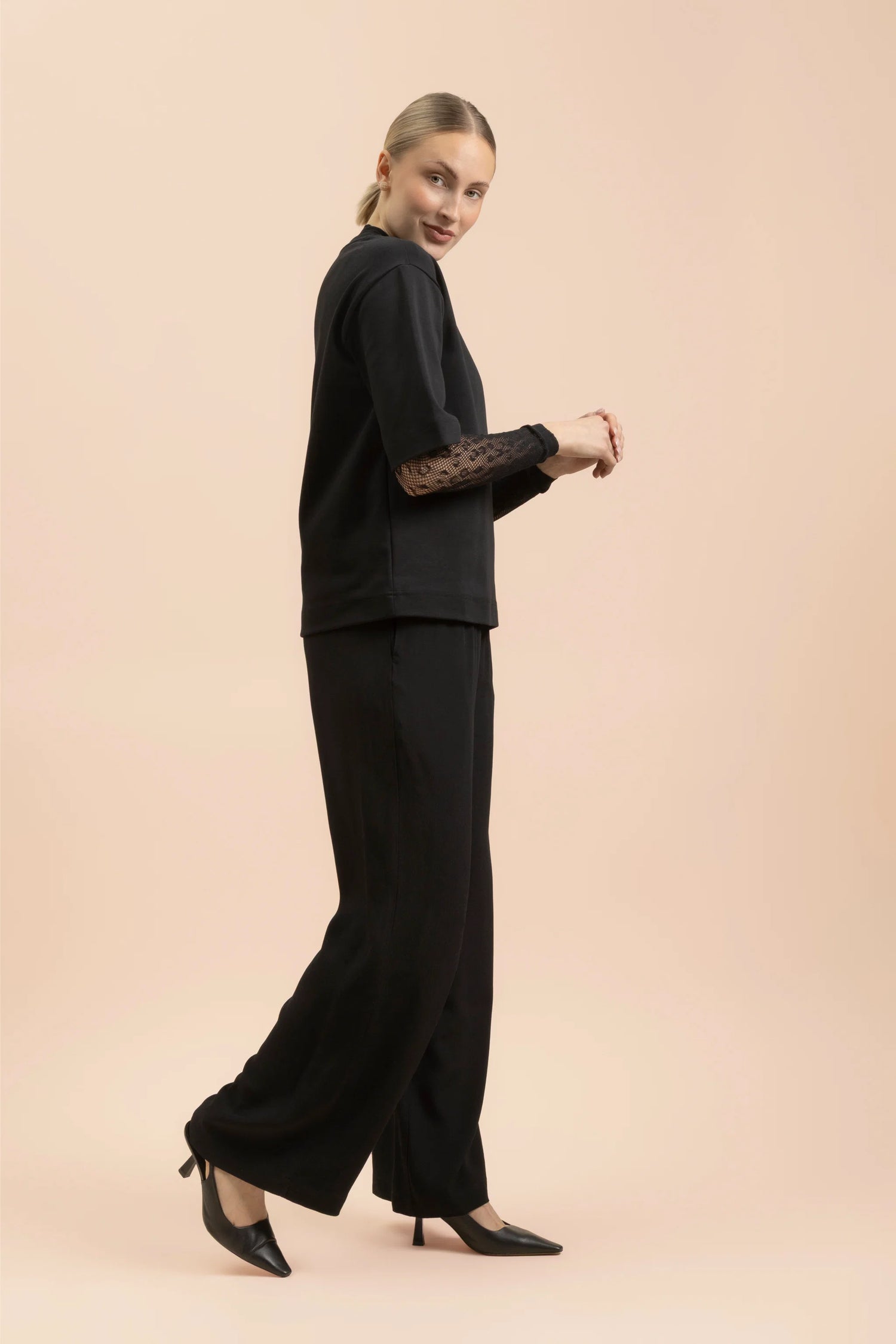 Crepe Trousers - Black