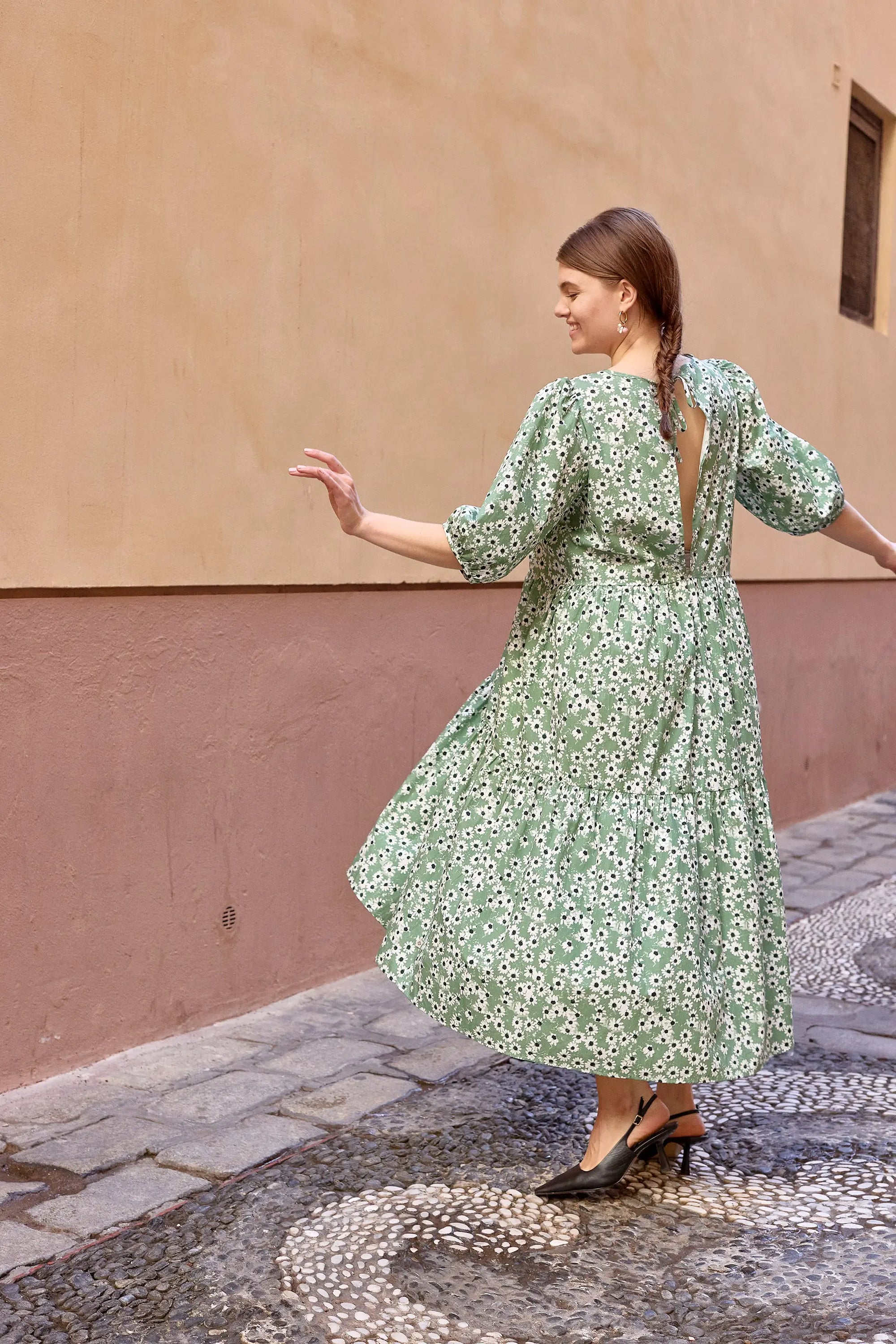 Tiered Midi Dress - Daisy Sage