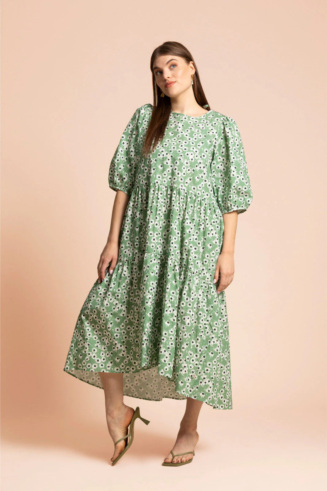 Tiered Midi Dress - Daisy Sage