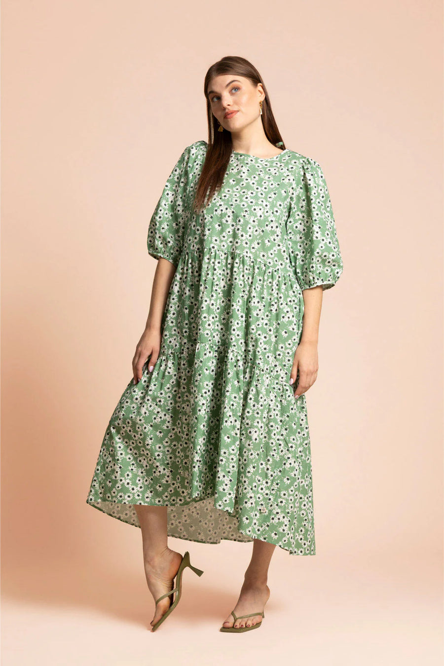 Tiered Midi Dress - Daisy Sage