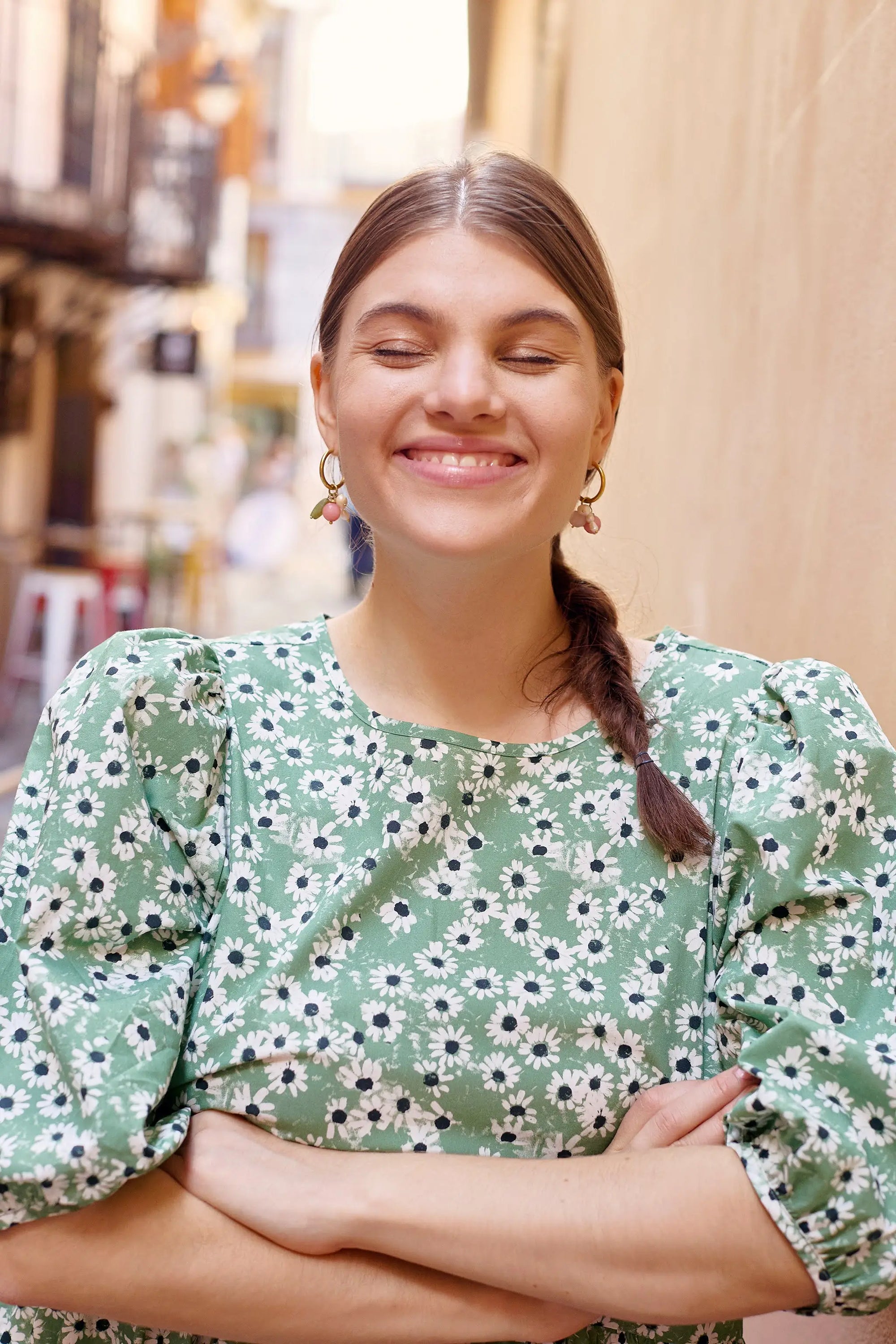 Binita Earrings - Rhodonite