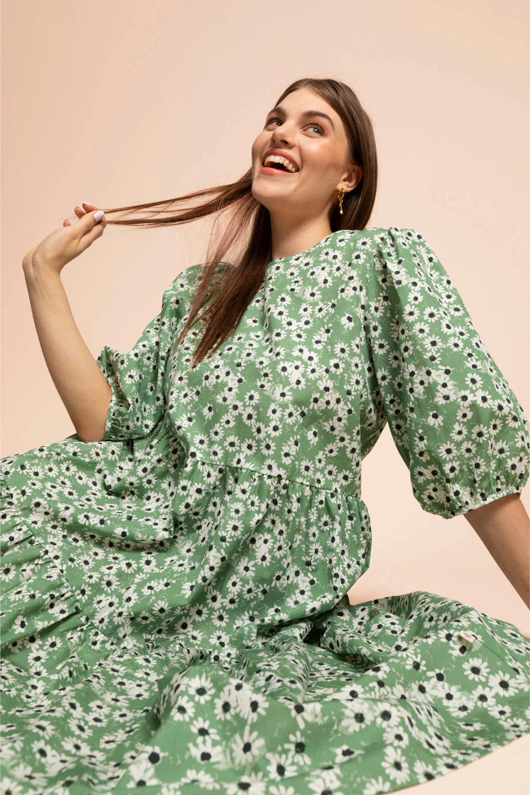 Tiered Midi Dress - Daisy Sage