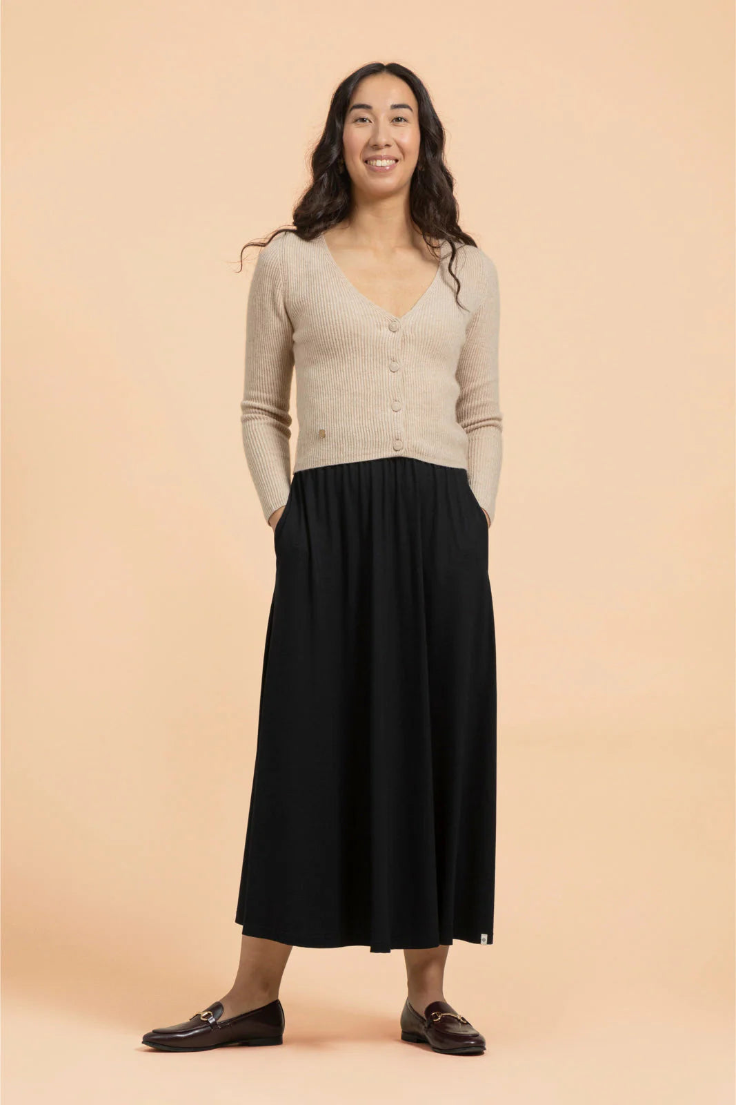 Soft Midi Skirt - Black