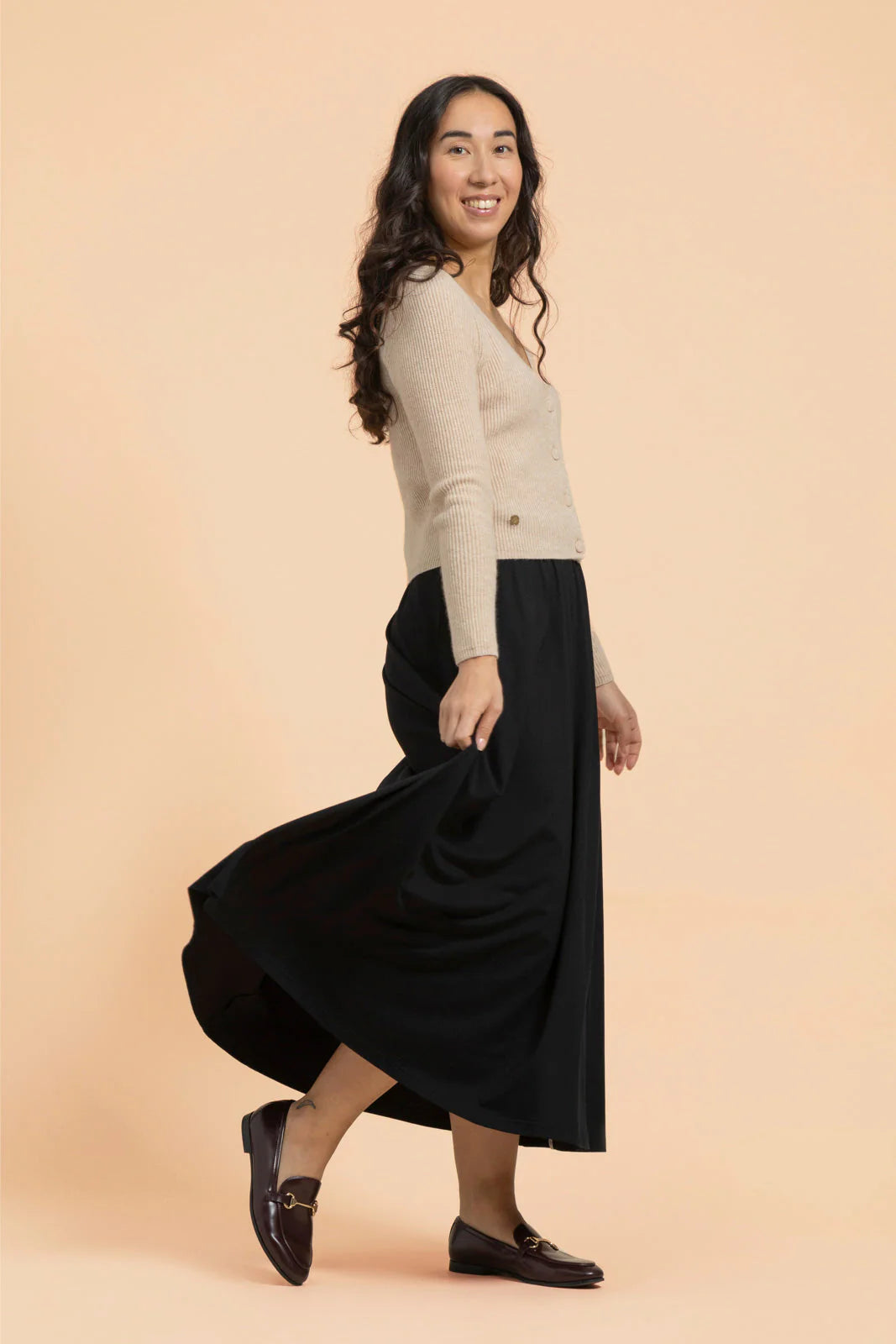 Soft Midi Skirt - Black