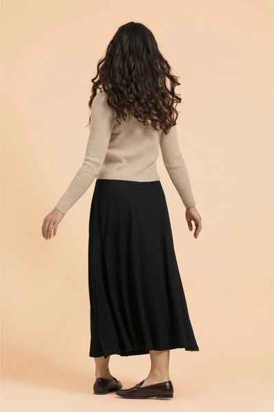Soft Midi Skirt - Black