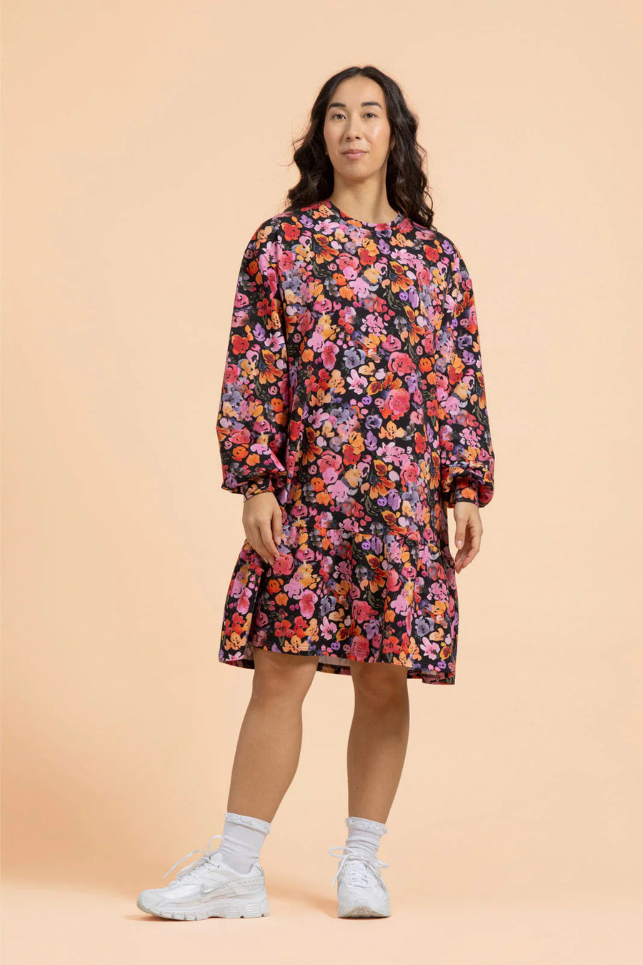 Ruffle Sweatshirt Dress - Wild Lea Mini