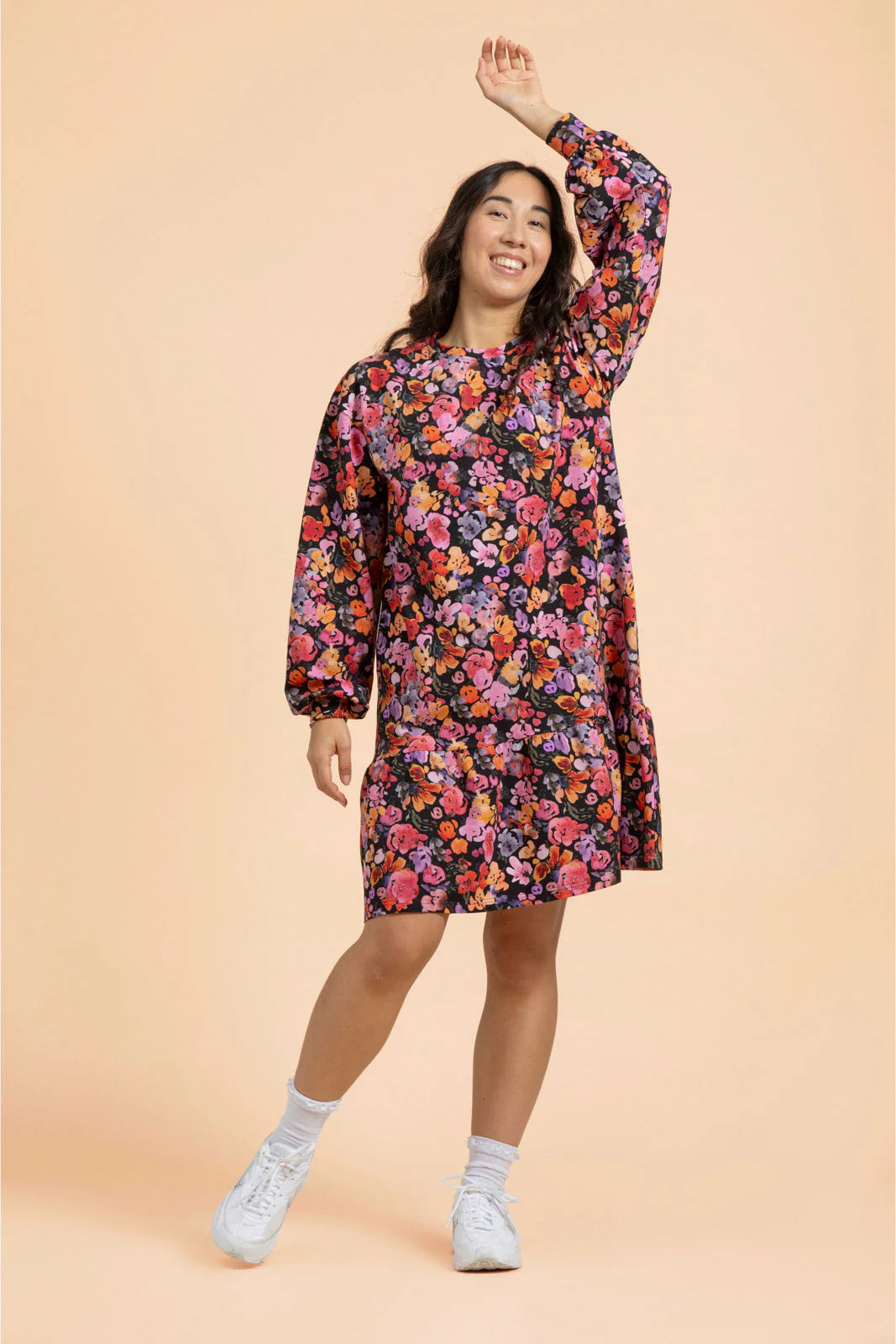 Ruffle Sweatshirt Dress - Wild Lea Mini
