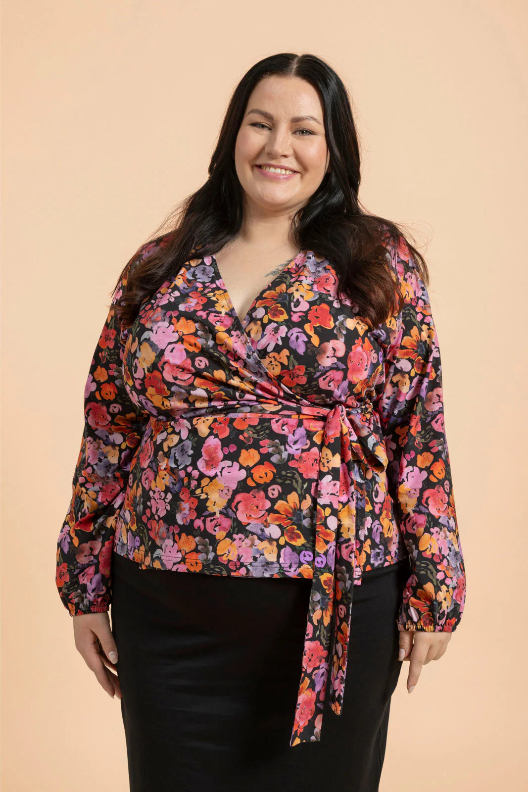 Soft Wrap Blouse - Wild Lea Mini