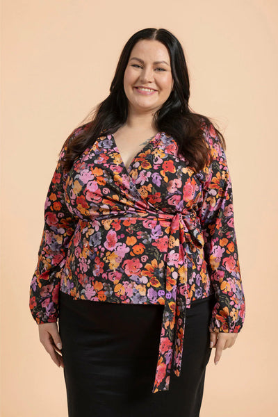 Soft Wrap Blouse - Wild Lea Mini