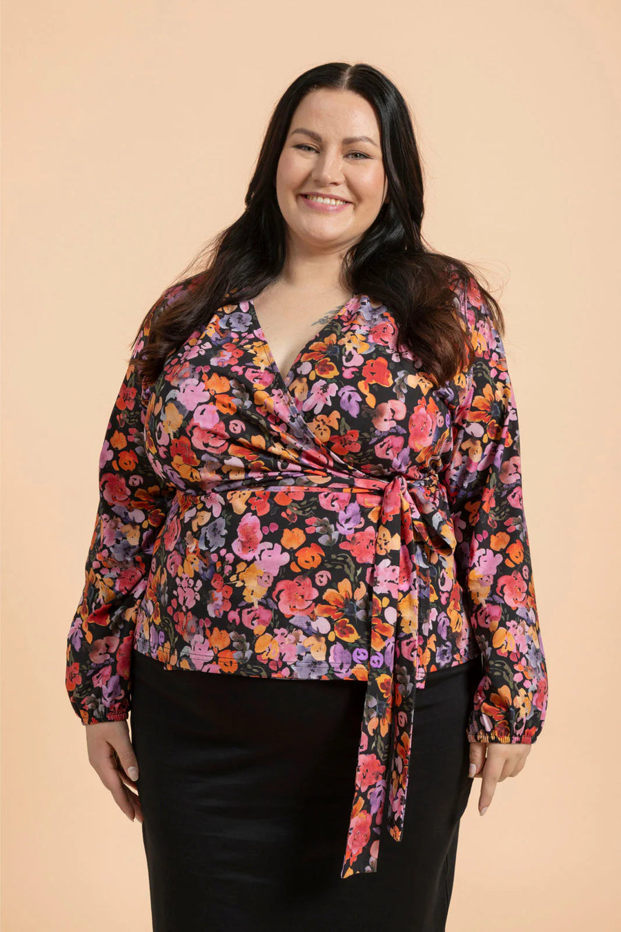 Soft Wrap Blouse - Wild Lea Mini