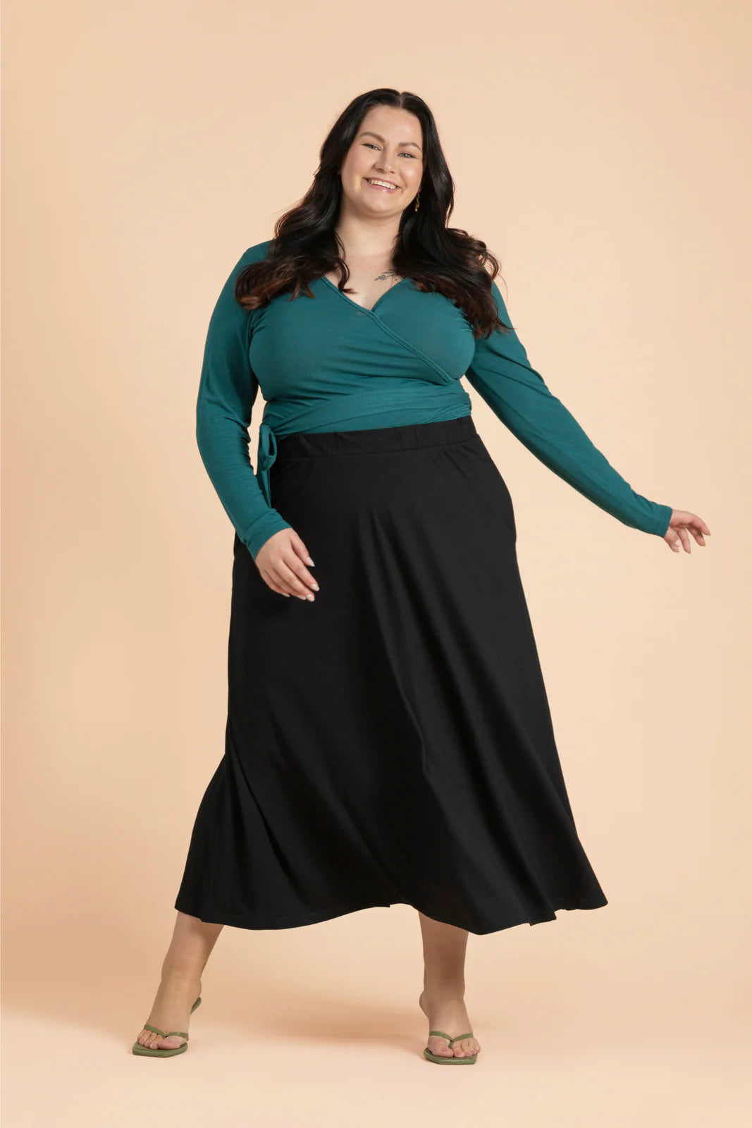 Soft Midi Skirt - Black