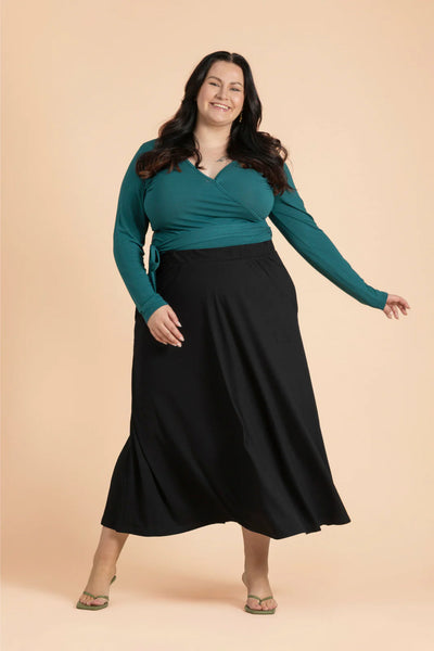 Soft Midi Skirt - Black