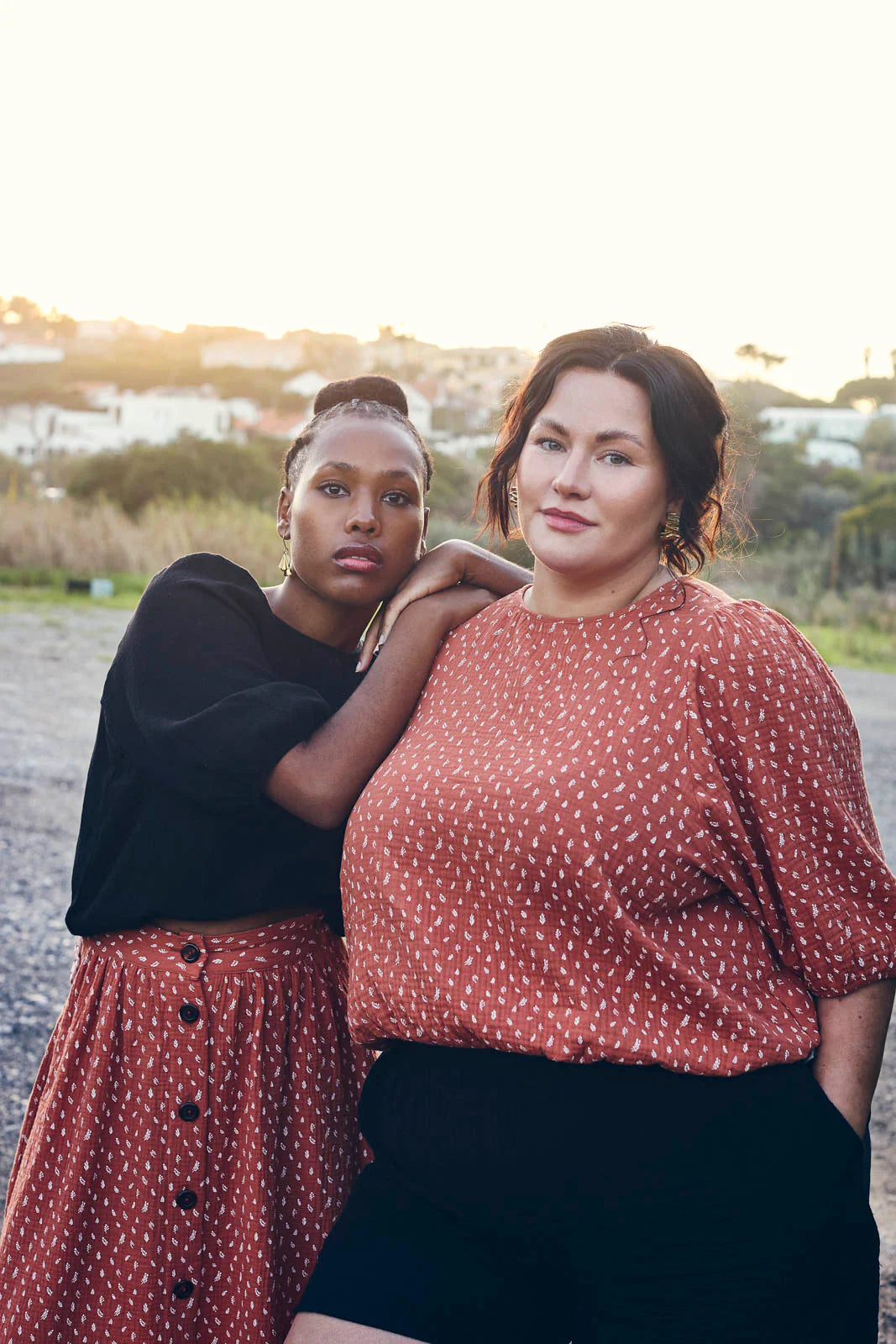 Cropped Blouse - Vintage Leaf