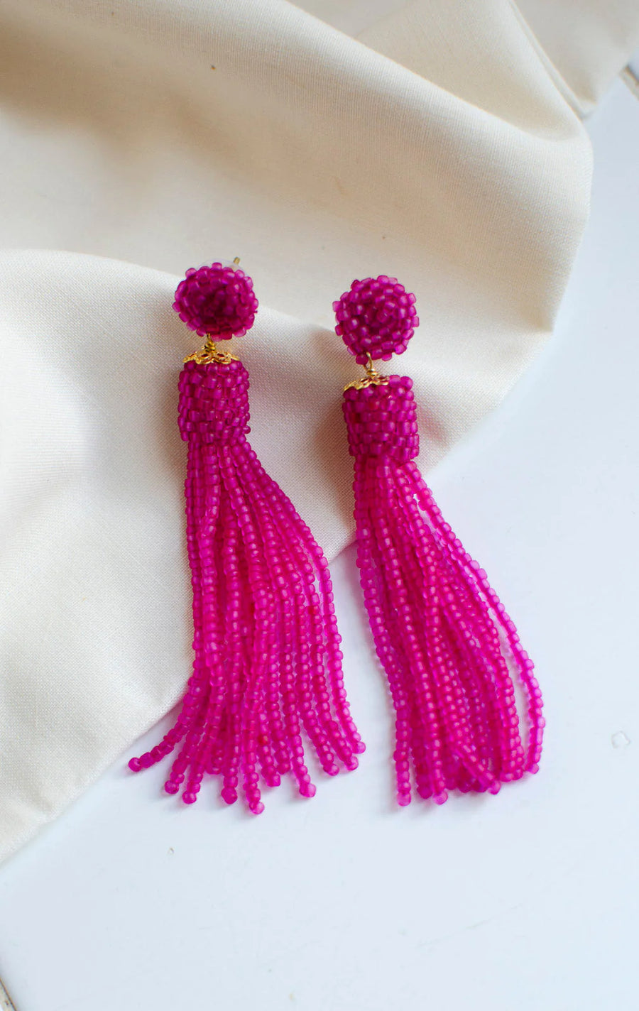 Bina Earrings - Hot Pink