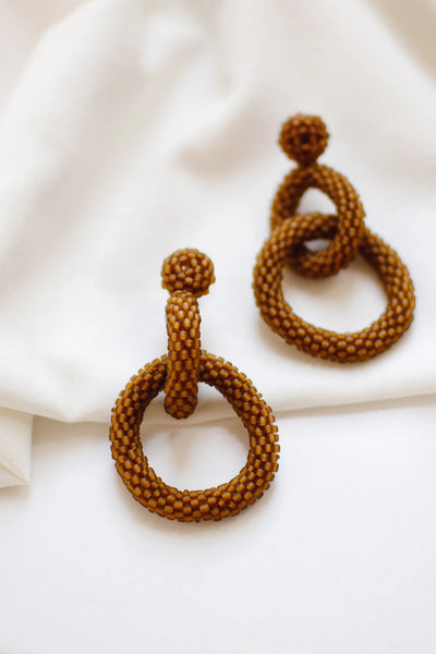 Gia Earrings - Chestnut