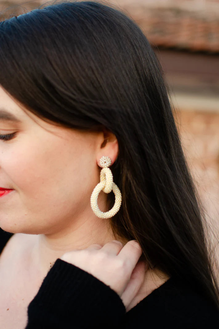 Gia Earrings - Pearl