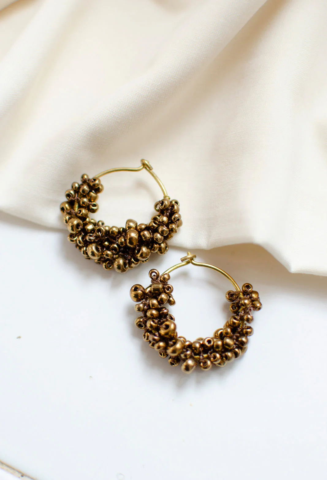 Heena Earrings - Brass