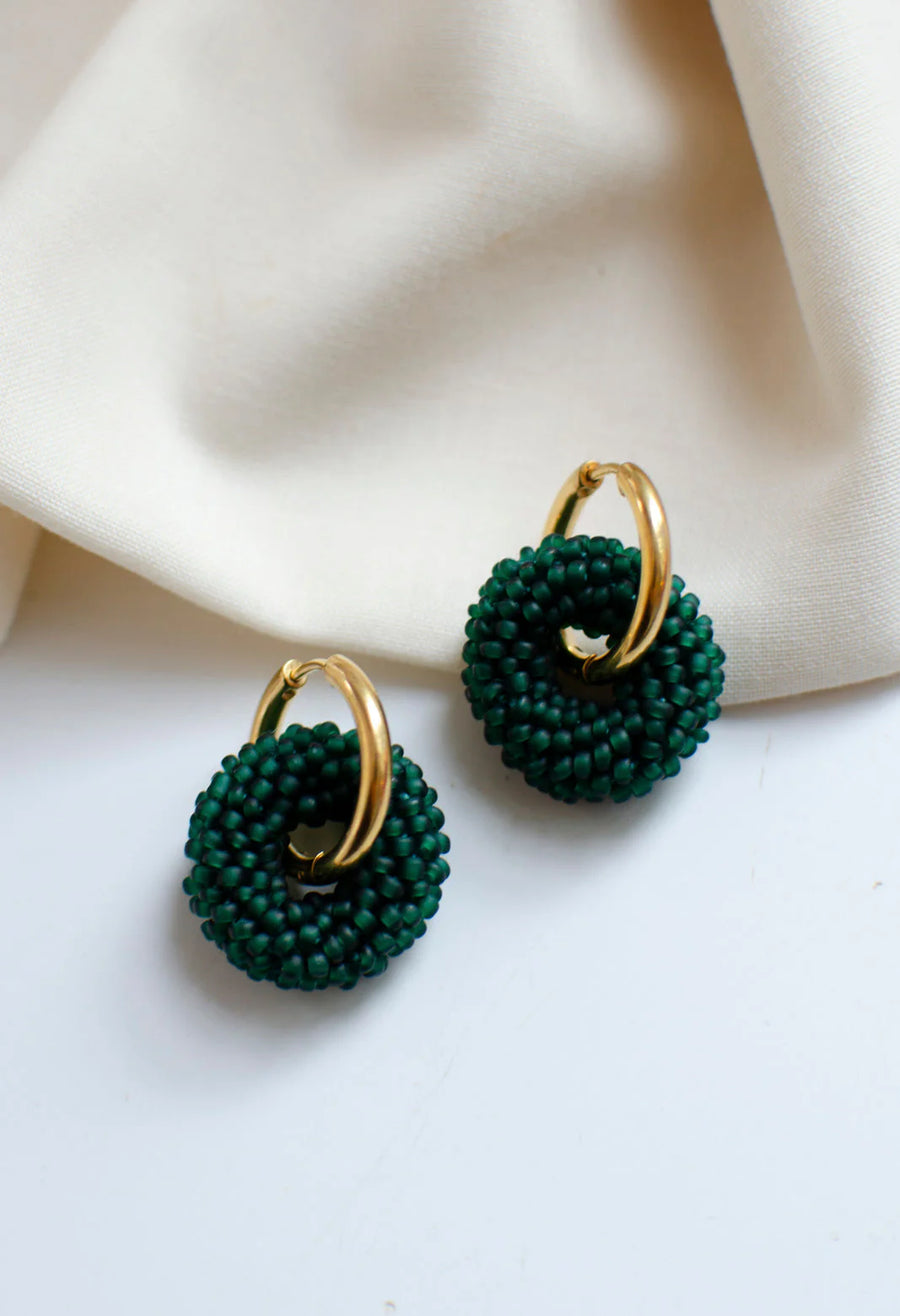 Veda Earrings - Green