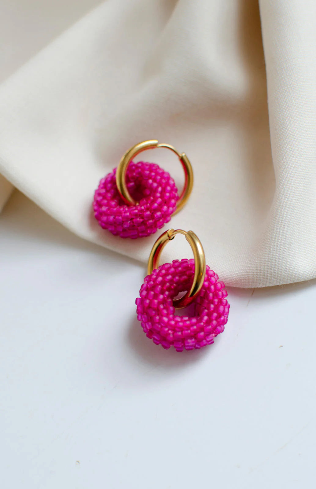 Veda Earrings - Hot Pink