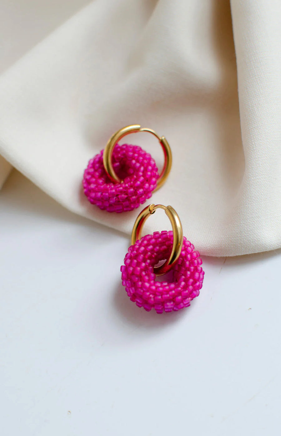 Veda Earrings - Hot Pink