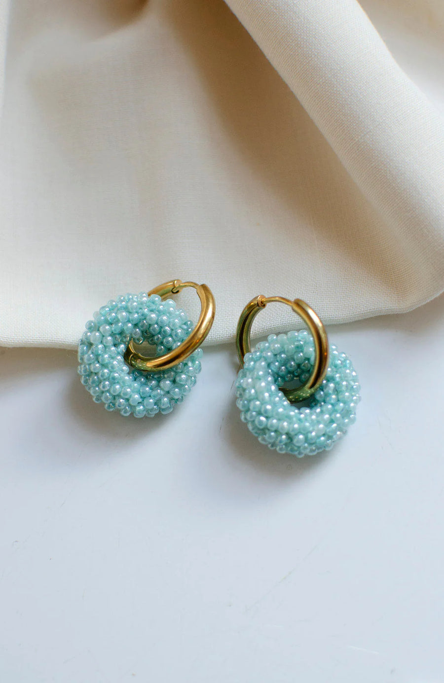 Veda Earrings - Pearl Mint