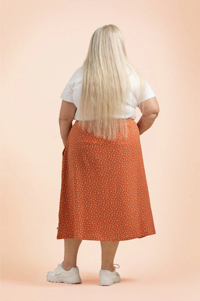 Button Skirt - Vintage Leaf