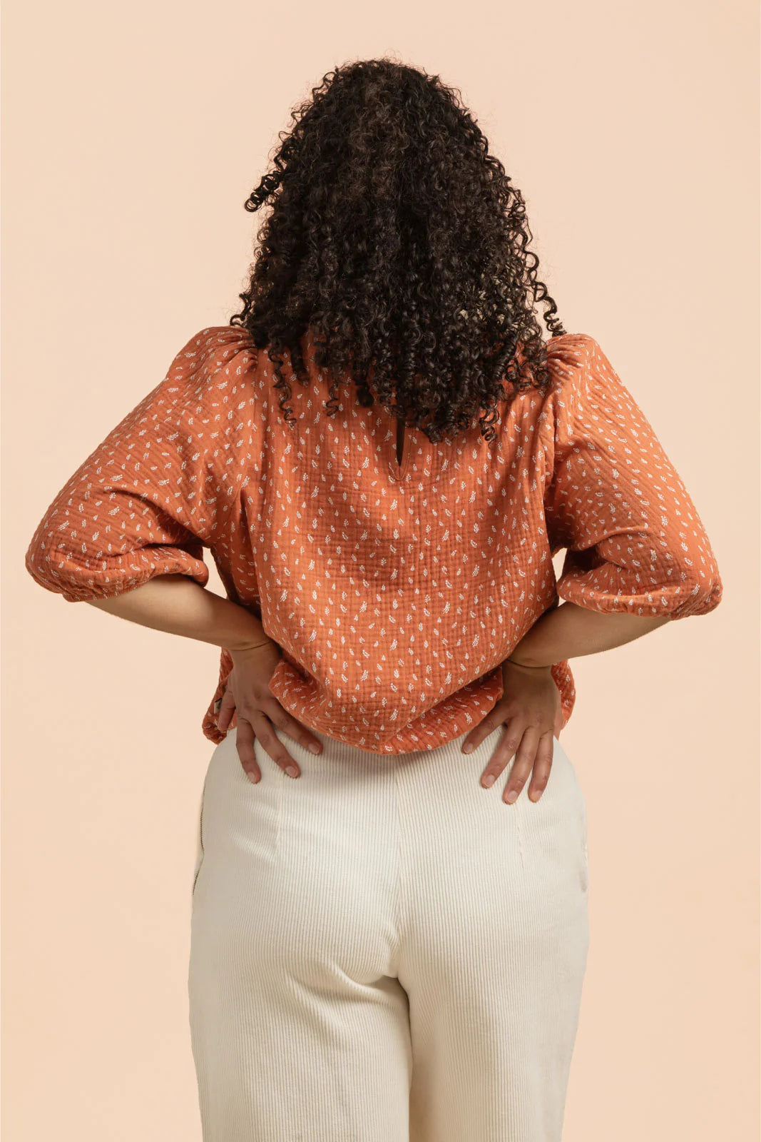 Cropped Blouse - Vintage Leaf