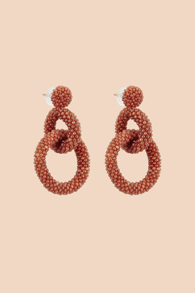 Gia Earrings - Coral Bronze
