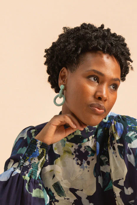 Gia Earrings - Pearl Mint