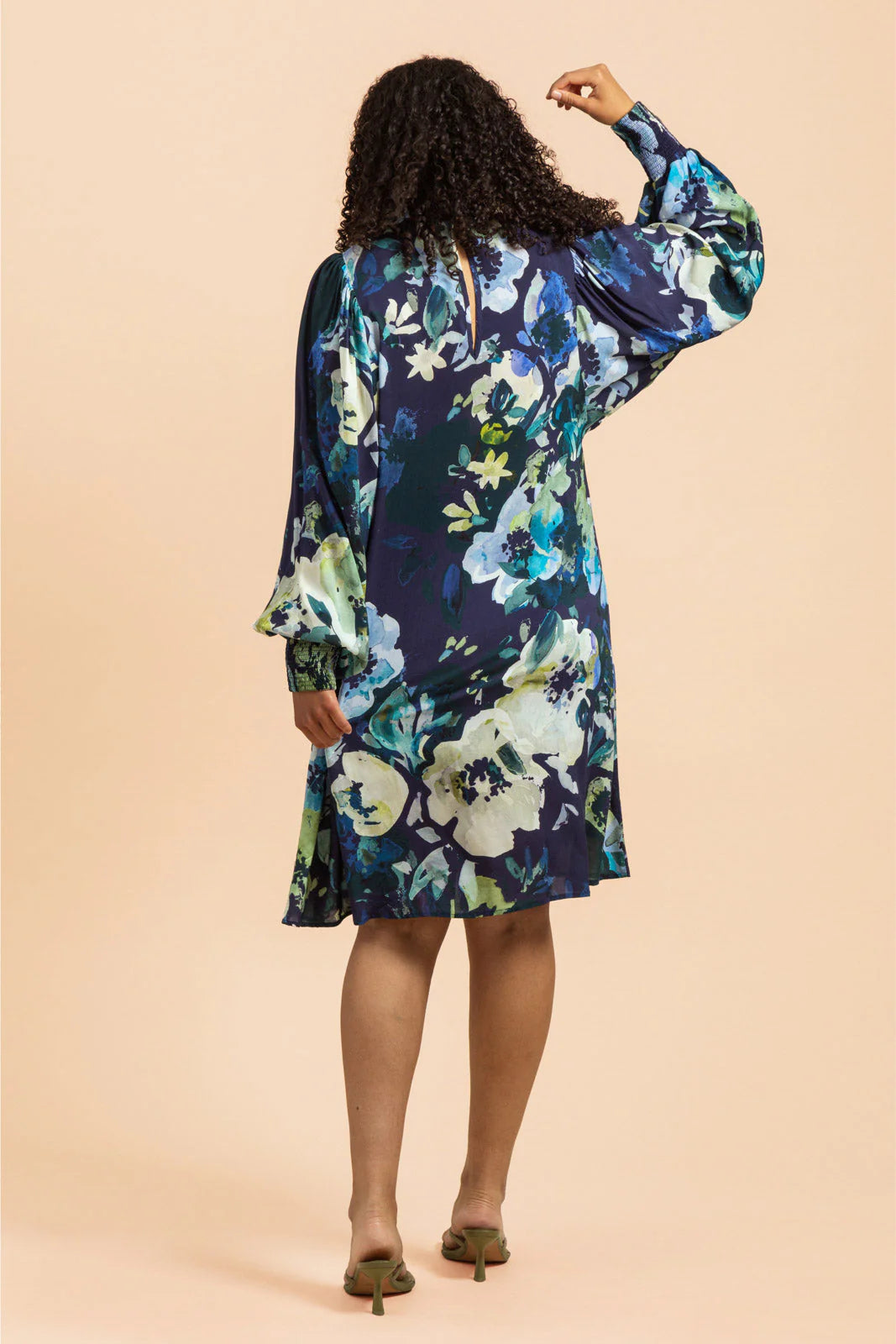 Puff Dress - Blue Anemone