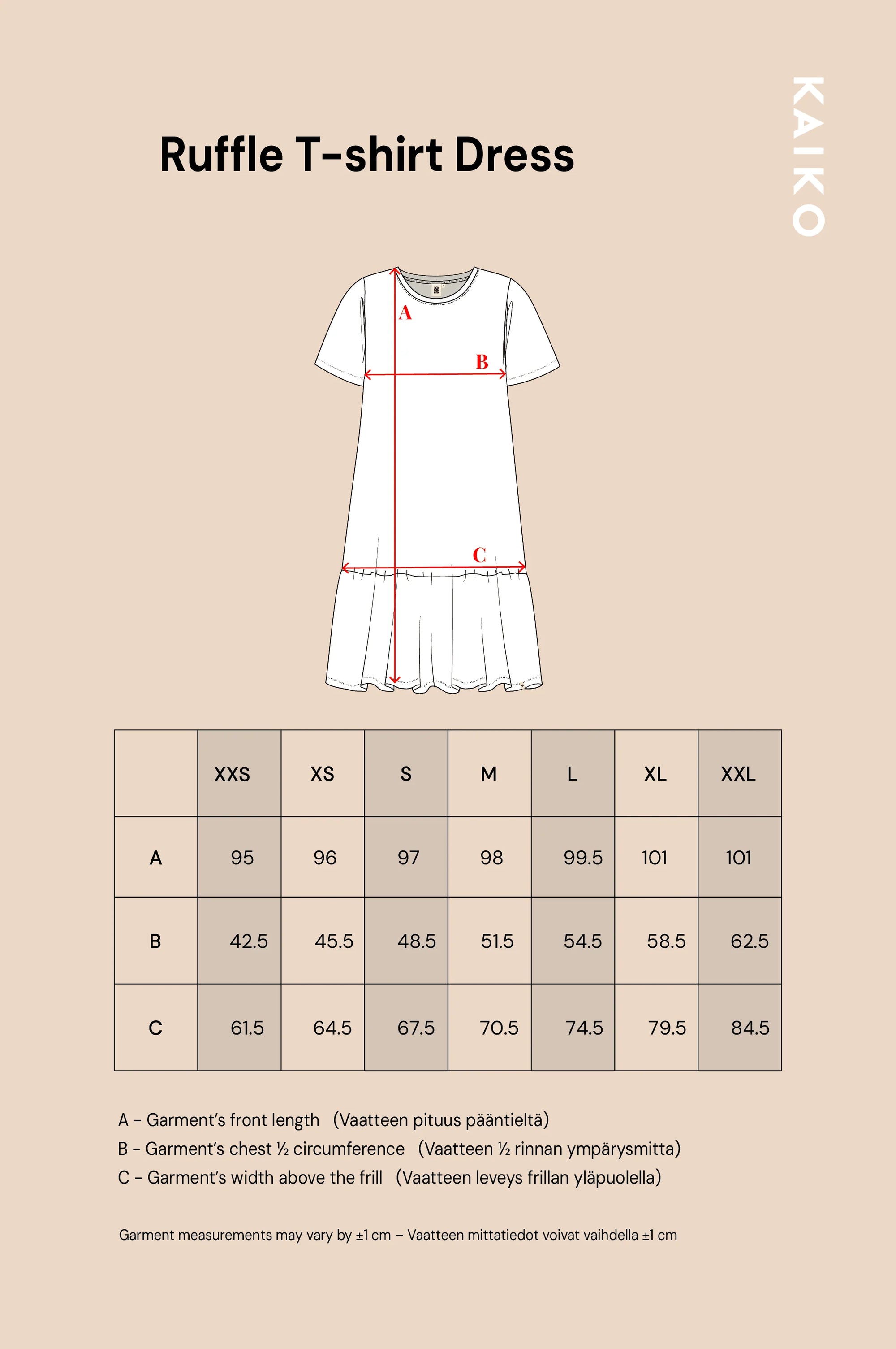 Ruffle T-shirt Dress - Cherry Blossom