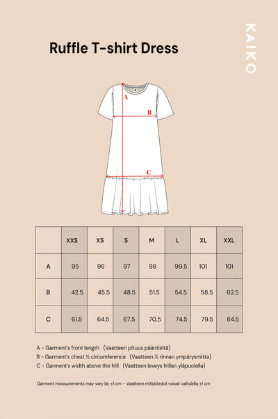 Ruffle T-shirt Dress - Roses