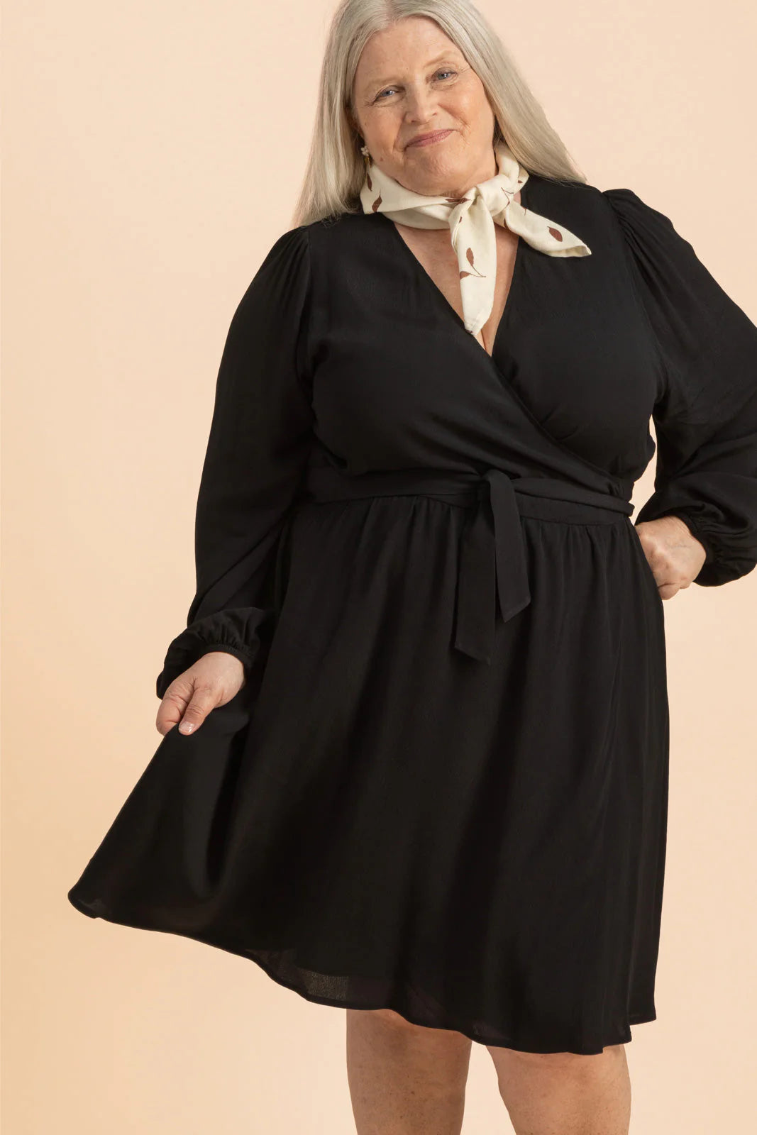 Wrap Mini Dress - Black