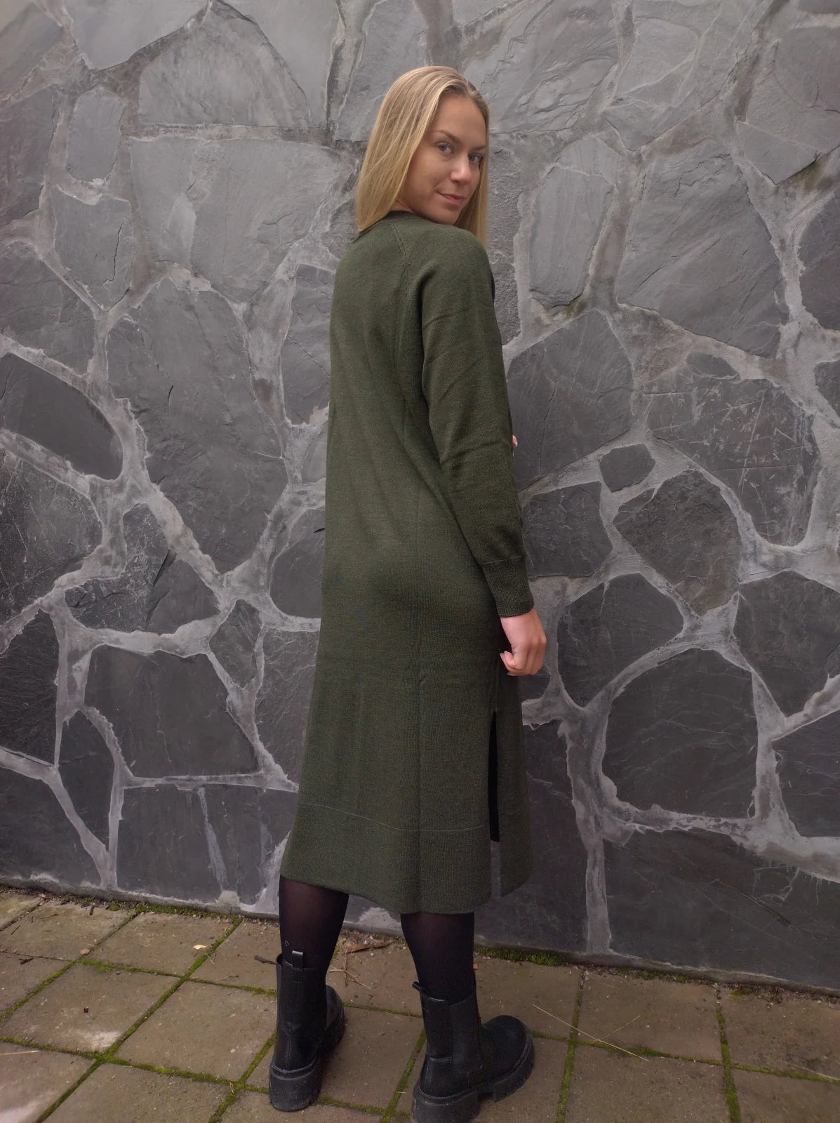 LINNEA Merinovillamekko - Metsänvihreä