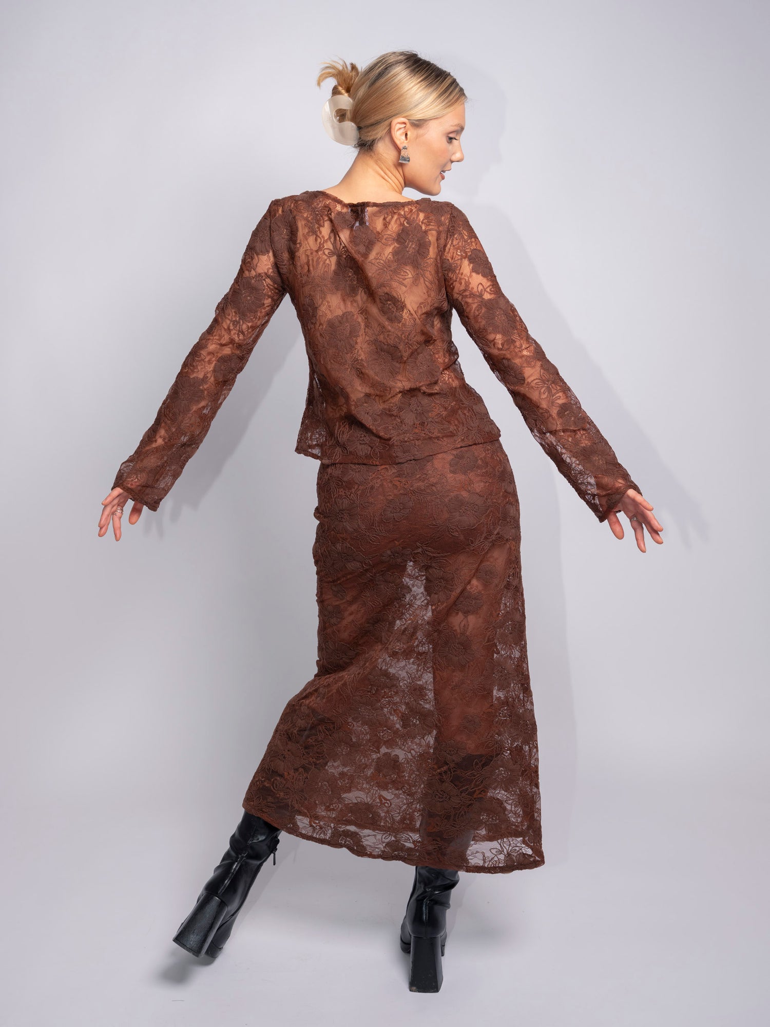 Brown Lace Skirt