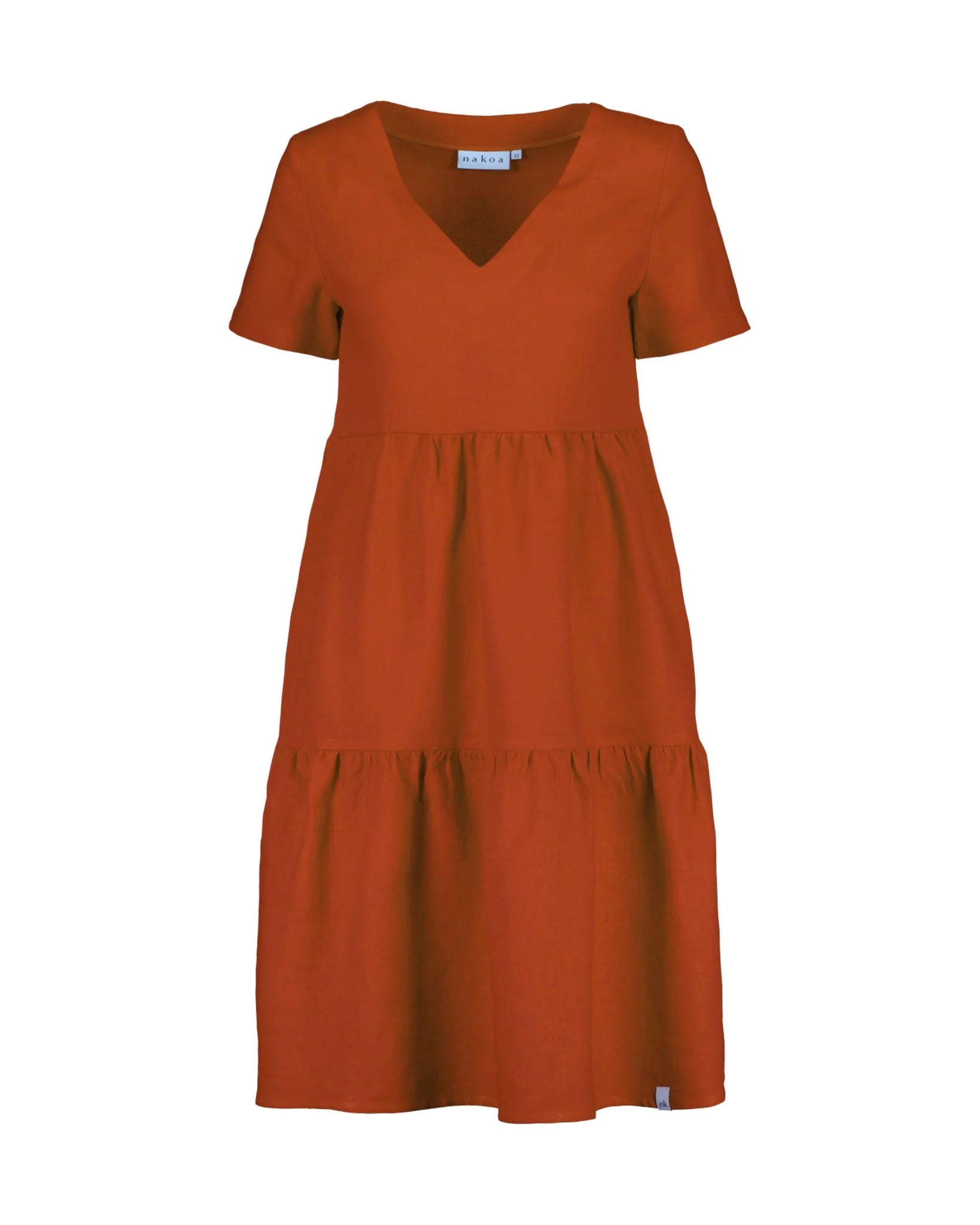 Layered Dress - Burnt Orange