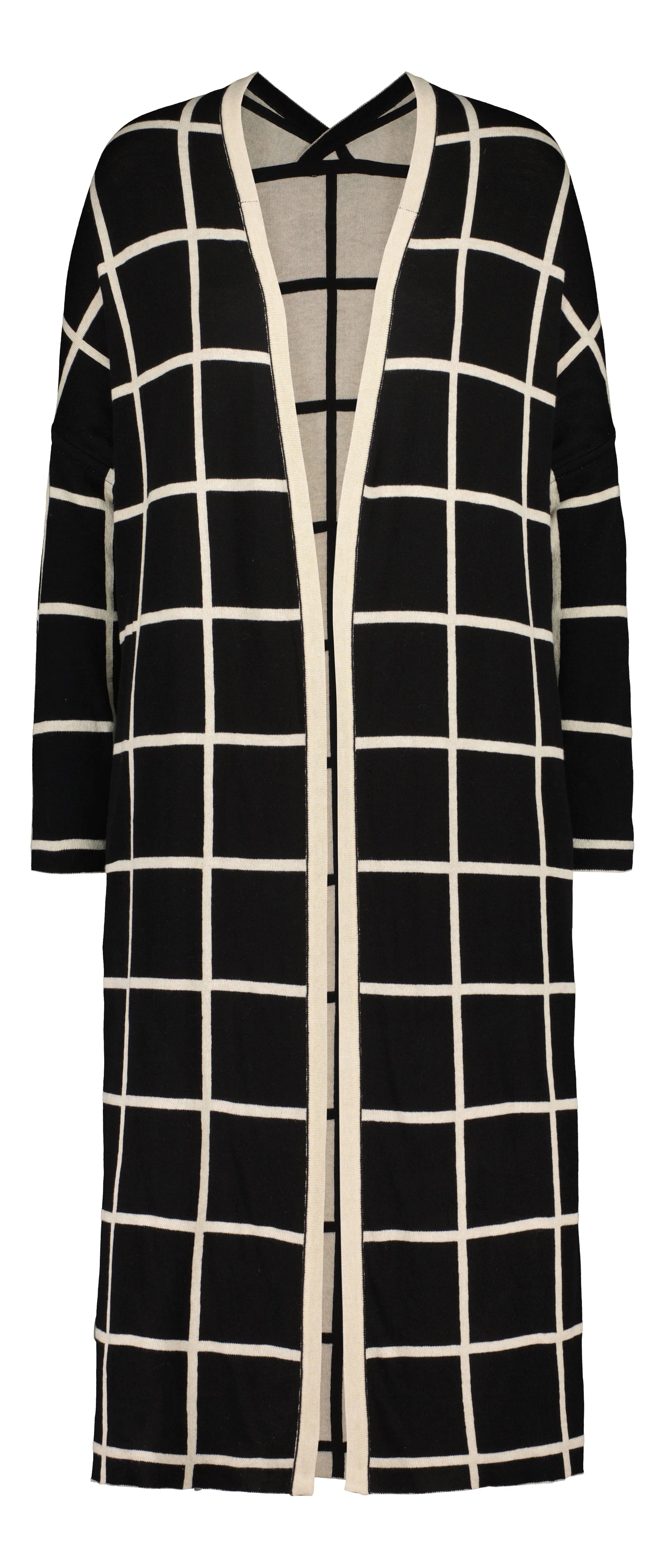 Long Cardigan - Giant Grid
