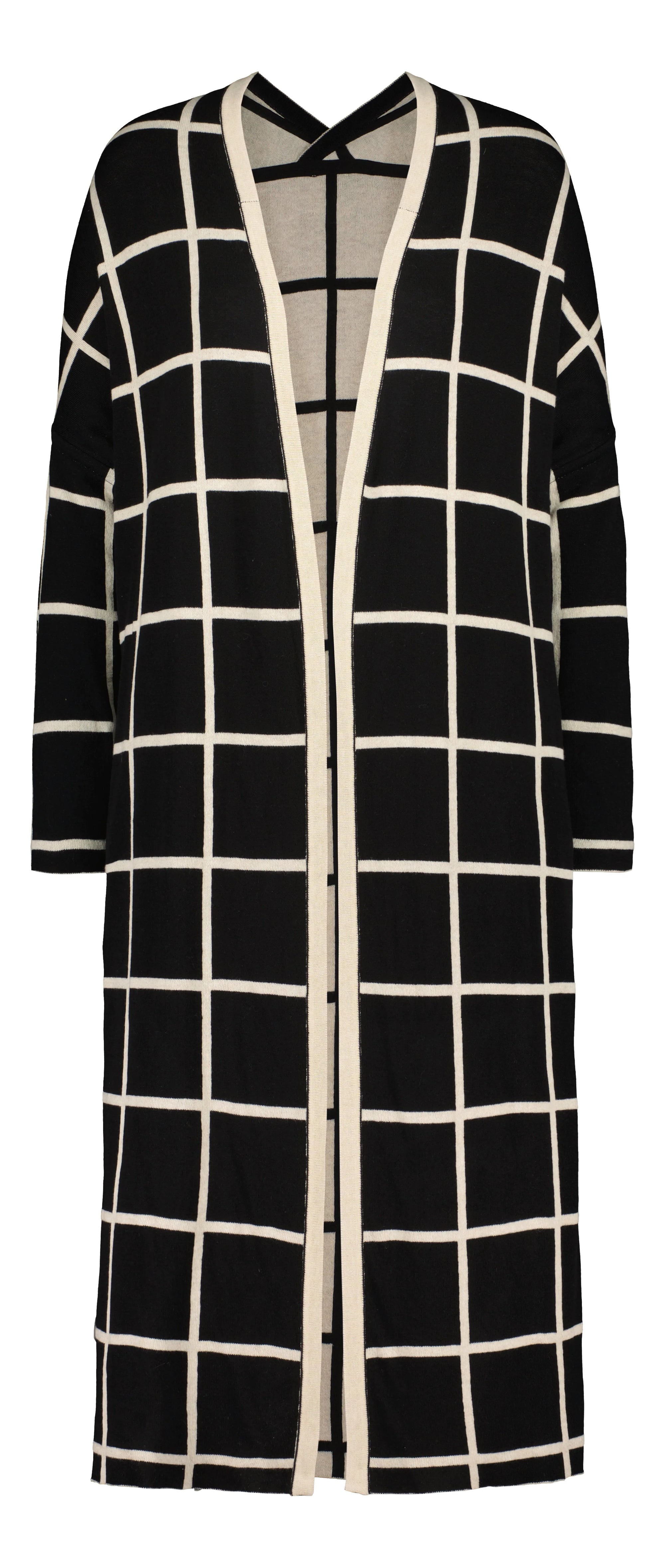 Long Cardigan - Giant Grid