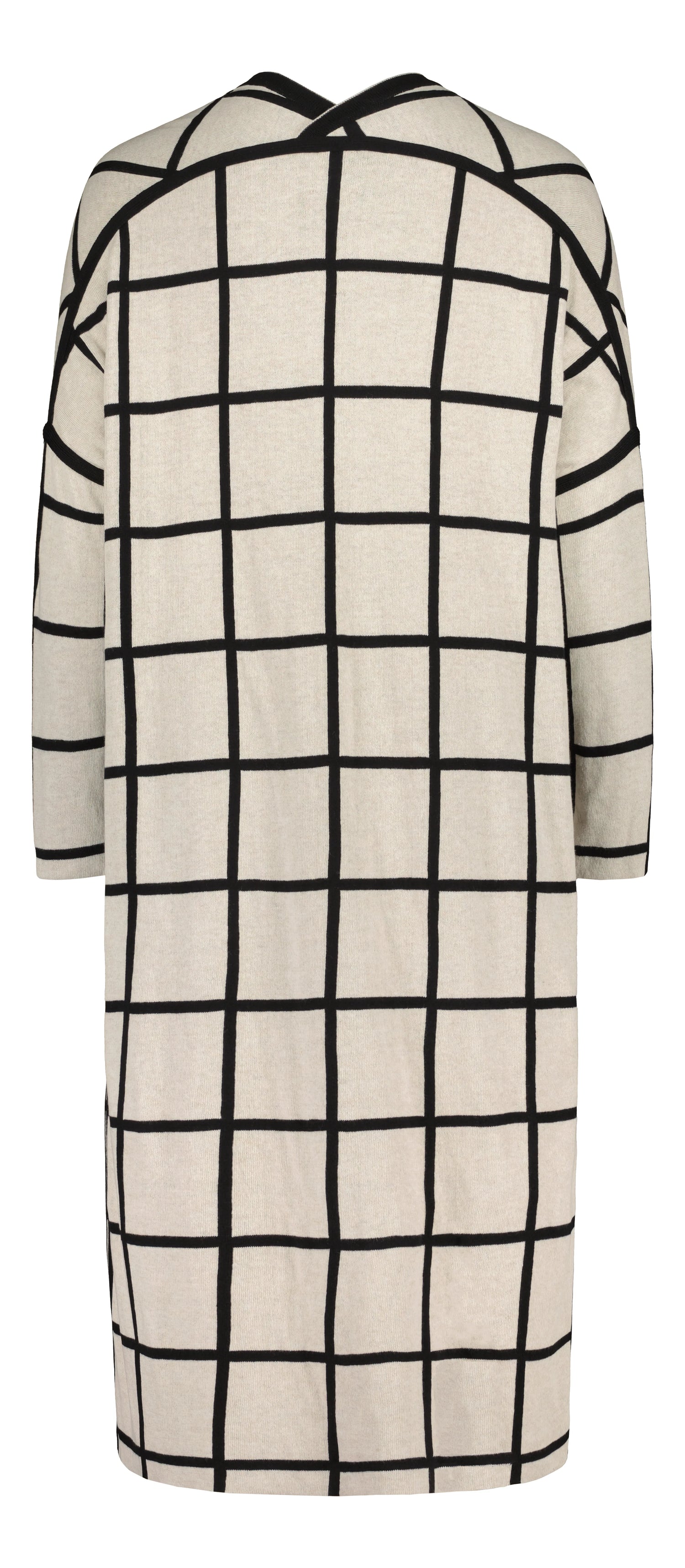 Long Cardigan - Giant Grid