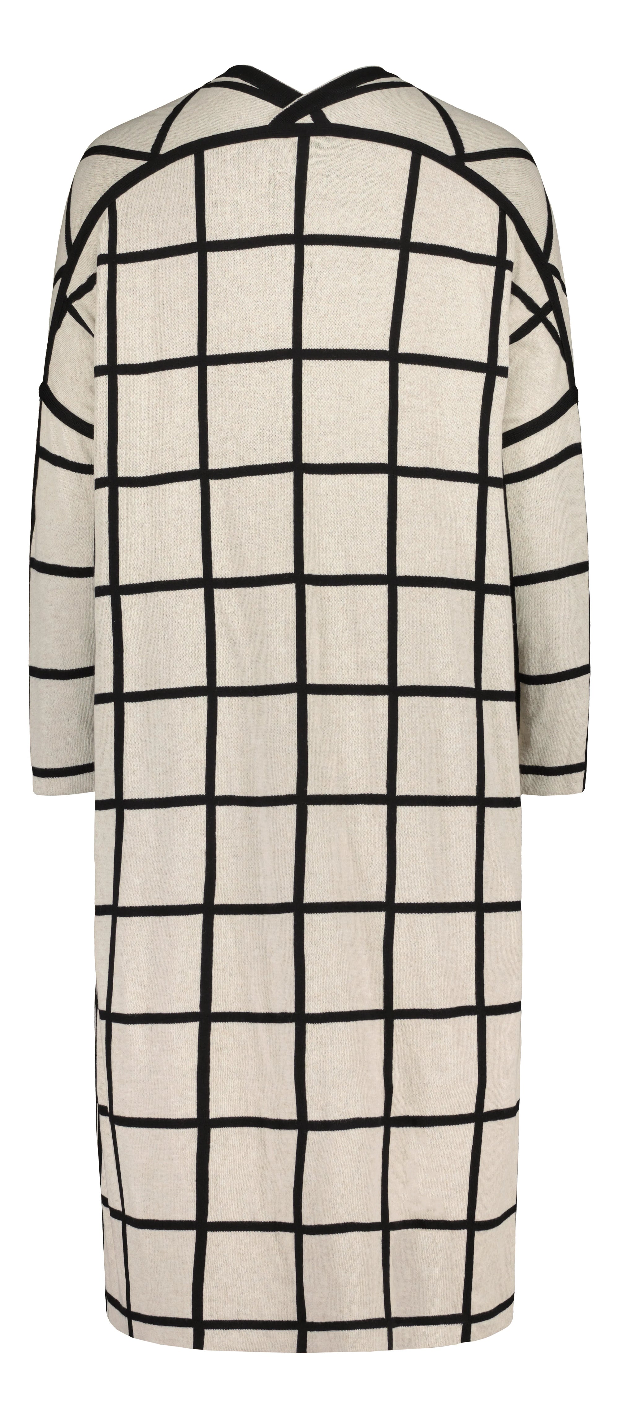 Long Cardigan - Giant Grid