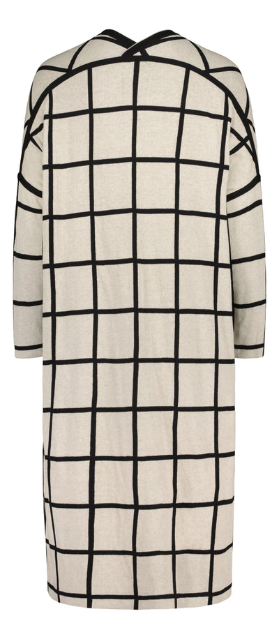 Long Cardigan - Giant Grid