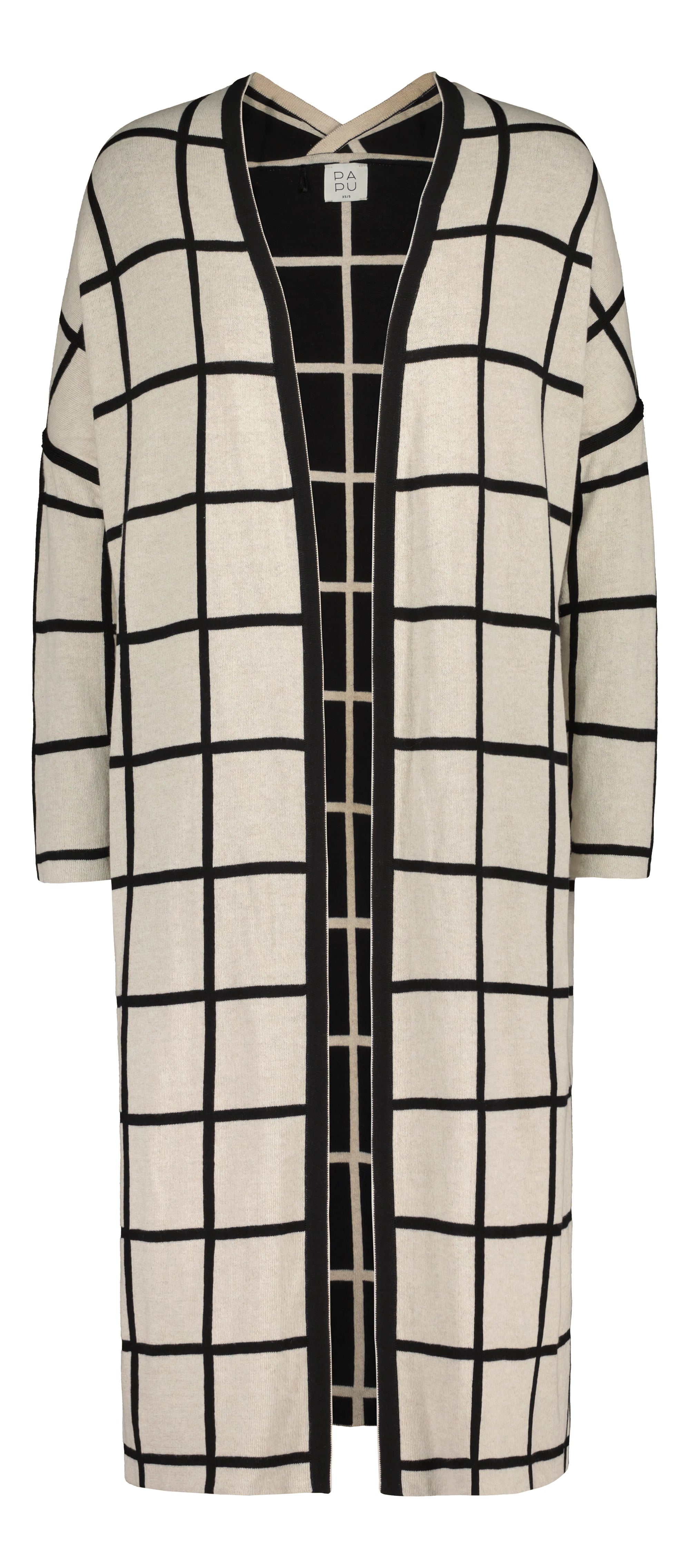 Long Cardigan - Giant Grid