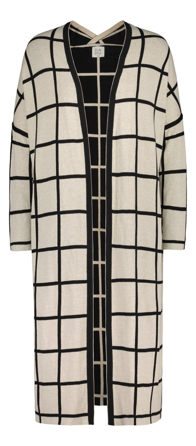 Long Cardigan - Giant Grid